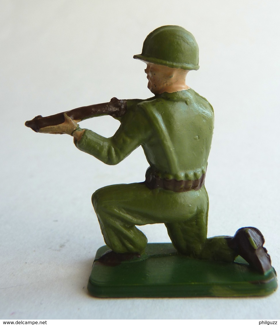 SOLDAT FIGURINE FIG STARLUX SOLDAT COMBATANT 5016 TIREUR FUSIL A GENOUX Cassé 1961 1 ARMEE MODERNE (2) - Starlux