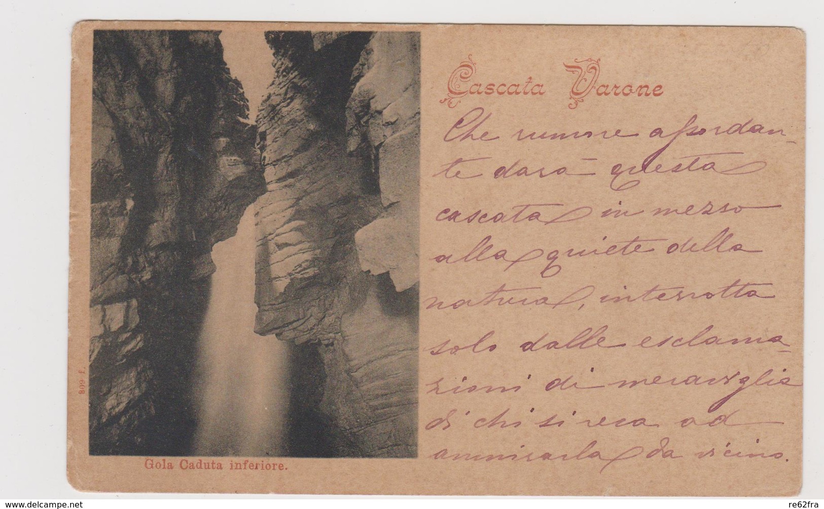 Cascata Varone (TN) , Lotto Due Cartoline  - F.p. - Primi Anni '1900 - Trento