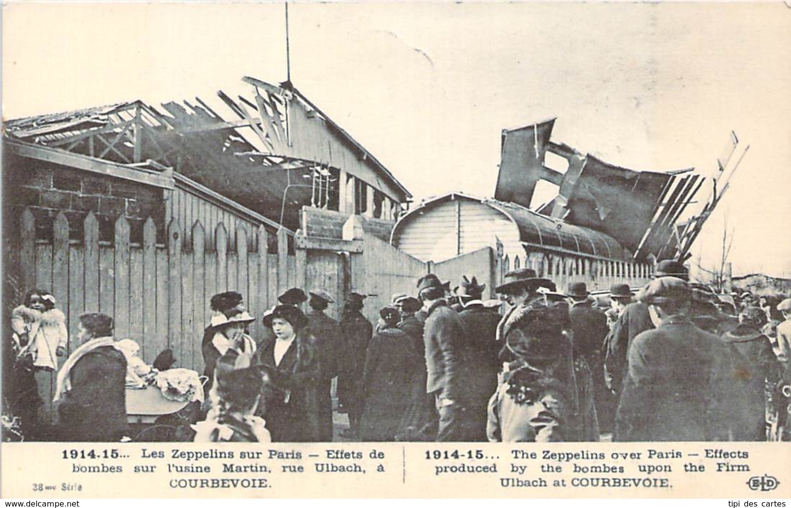 92 - Courbevoie - Les Zeppelins Sur Paris, Effets De Bombes Sur L'usine Martin Rue Ulbach, 1914-15 (ww1 Militaria) - Courbevoie