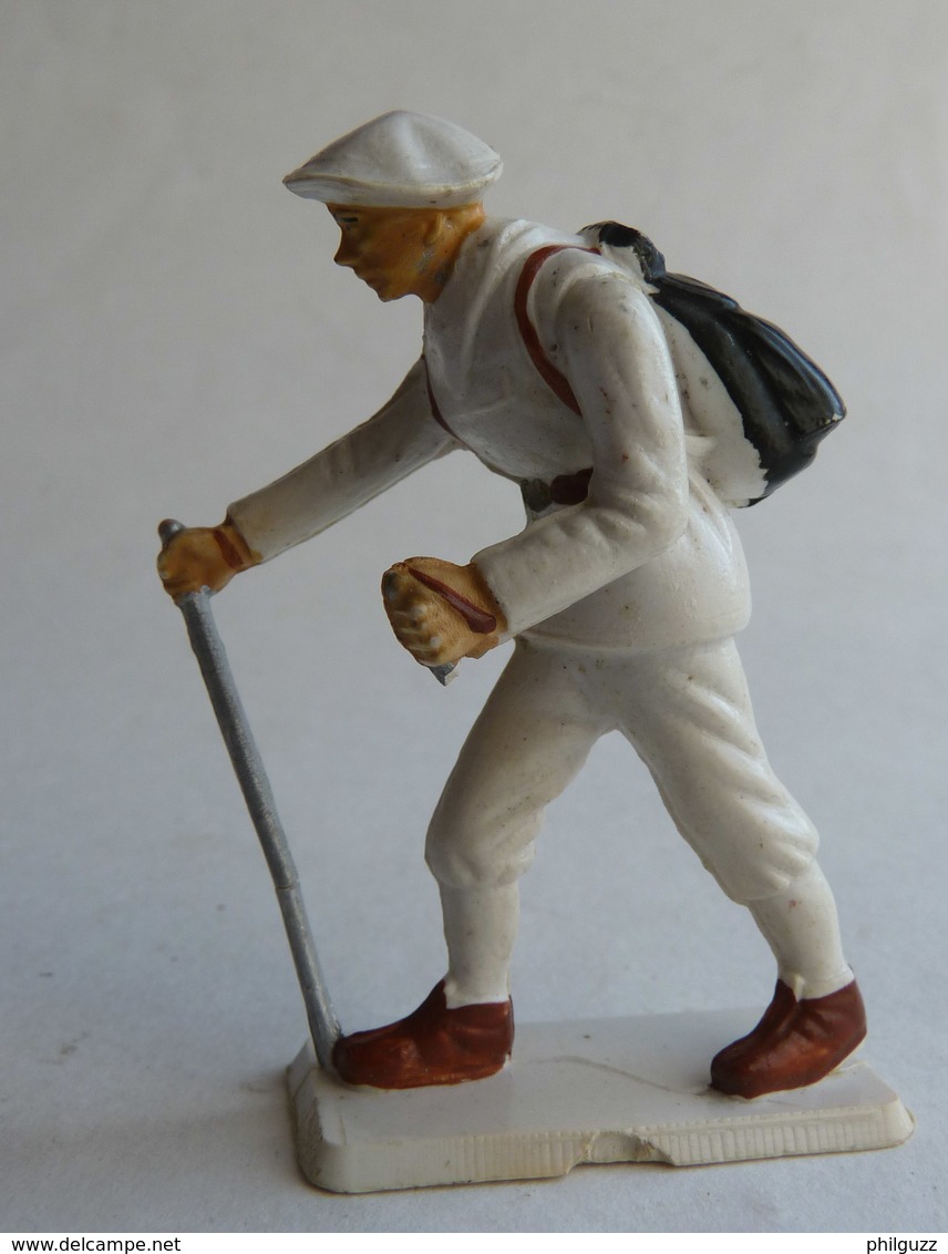 SOLDAT FIGURINE FIG STARLUX CHASSEURS ALPINS 5031 SOLDAT MARCHANT FUSIL EPAULE 1967 - Starlux