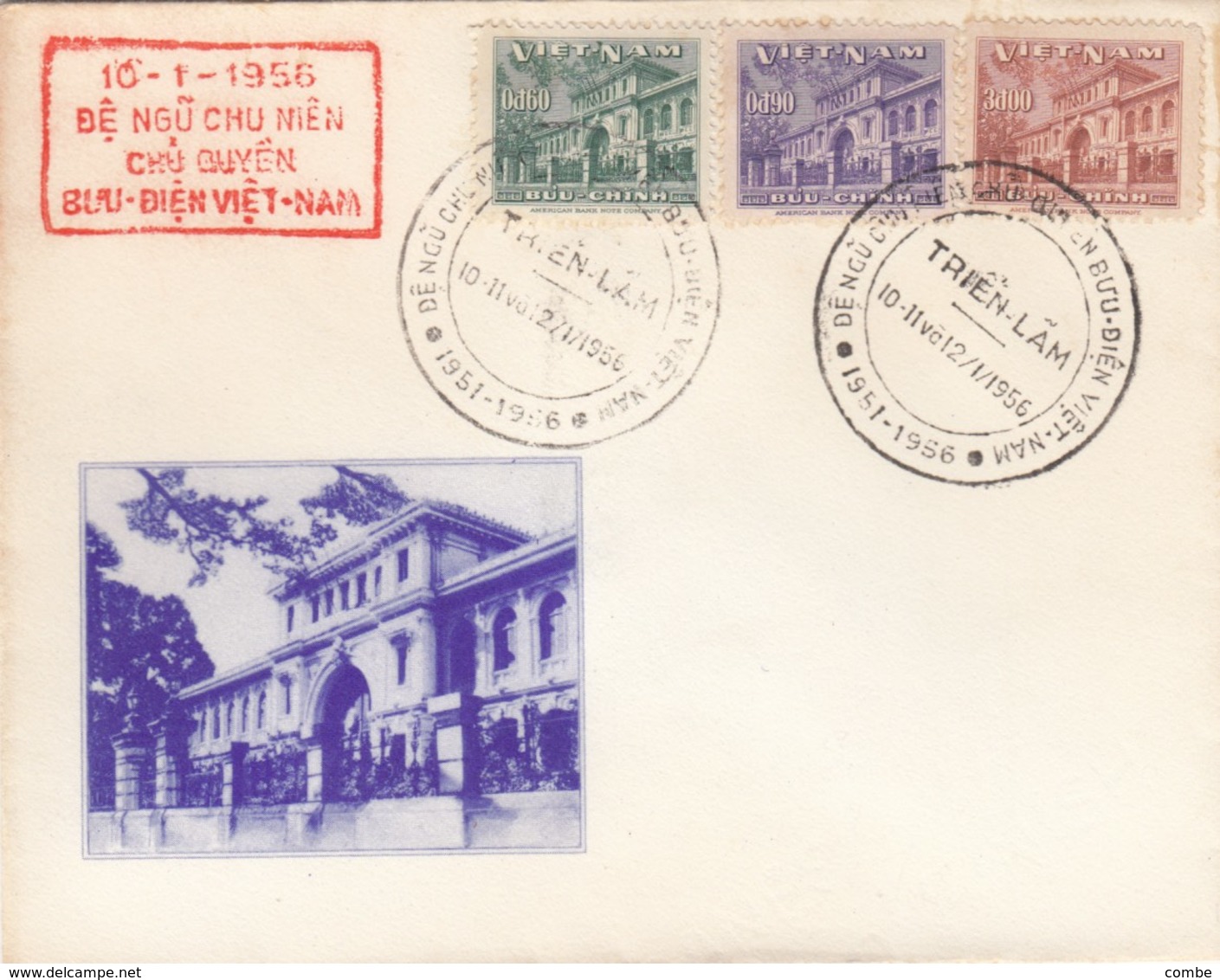 COVER VIET NAM.  10 1 1956.  TRIEN-LAM. BE NGU CHU NIEN - Vietnam