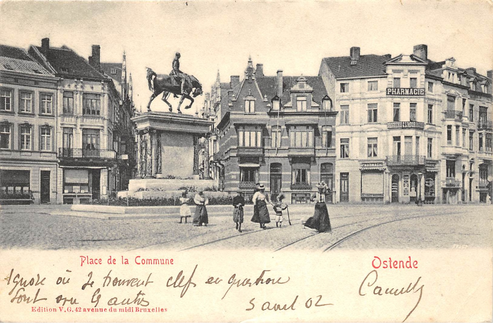 Ostende - 1902 - Place De La Commune - Ed. VG - Oostende