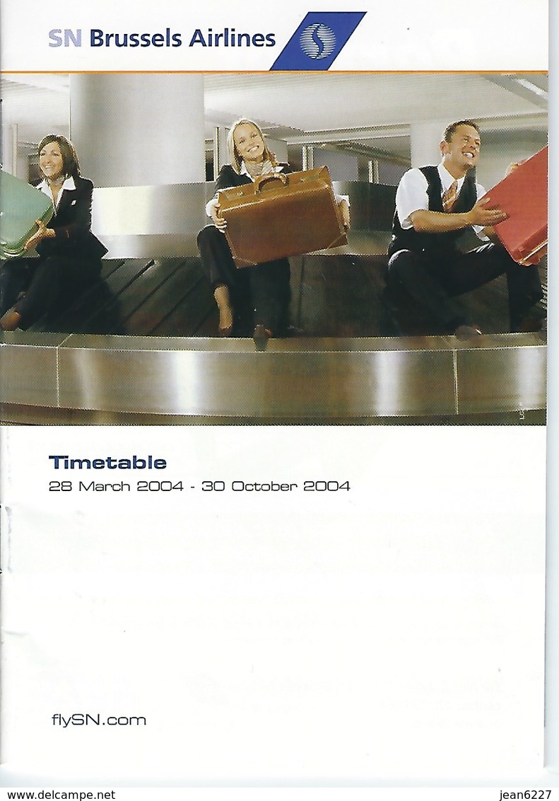 SN Brussels Airlines - Timetable 2004 - Horaires