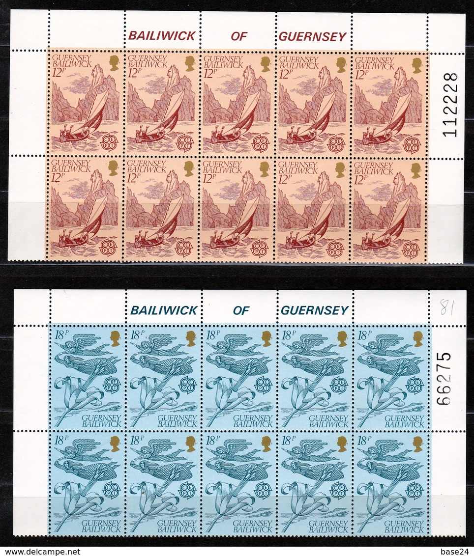 1981 Guernsey EUROPA CEPT EUROPE 10 Serie Di 2v. MNH** - 1981