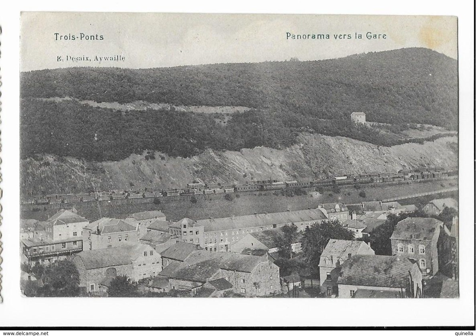 Trois-Ponts  ( M 5003 )  Panorama Ver Le Gare , Et Vue Sur Les Trains - Trois-Ponts