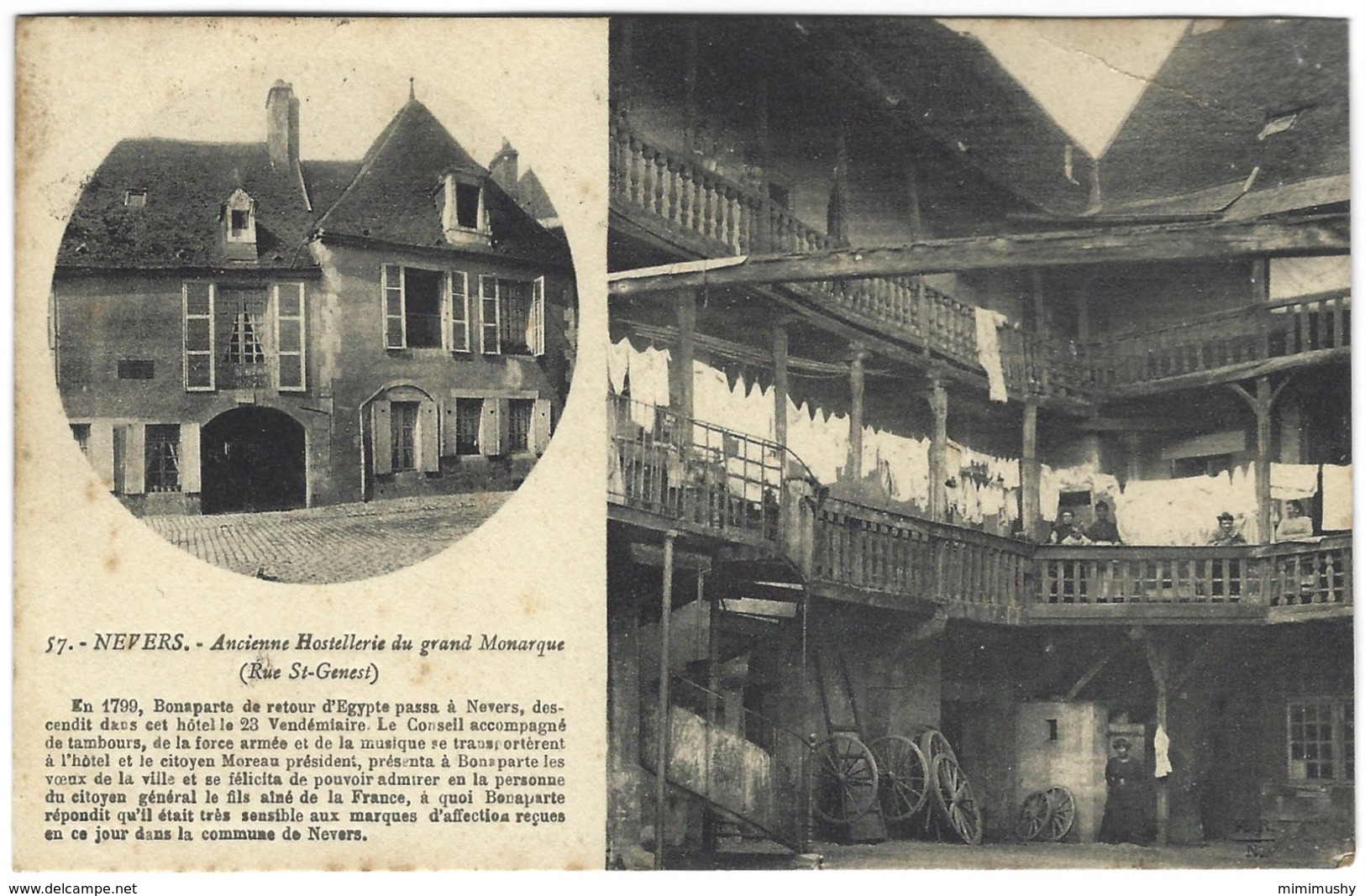 58 - Nevers - Ancienne Hostellerie Du Grand Monarque (rue St Genest) - Nevers