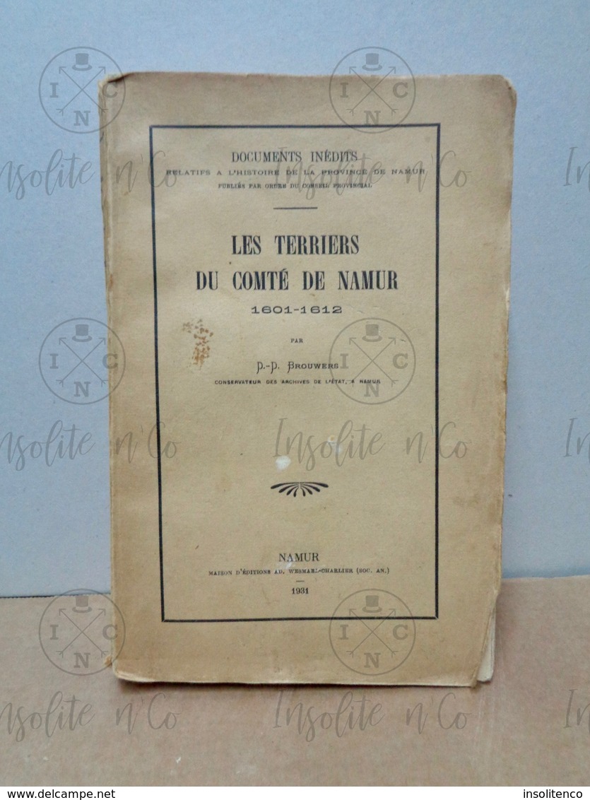 Livre "Les Terriers Du Comté De Namur 1601-1612"  - P.P. Brouwers - 1931 - Editions Wesmael-Charlier - - 1901-1940