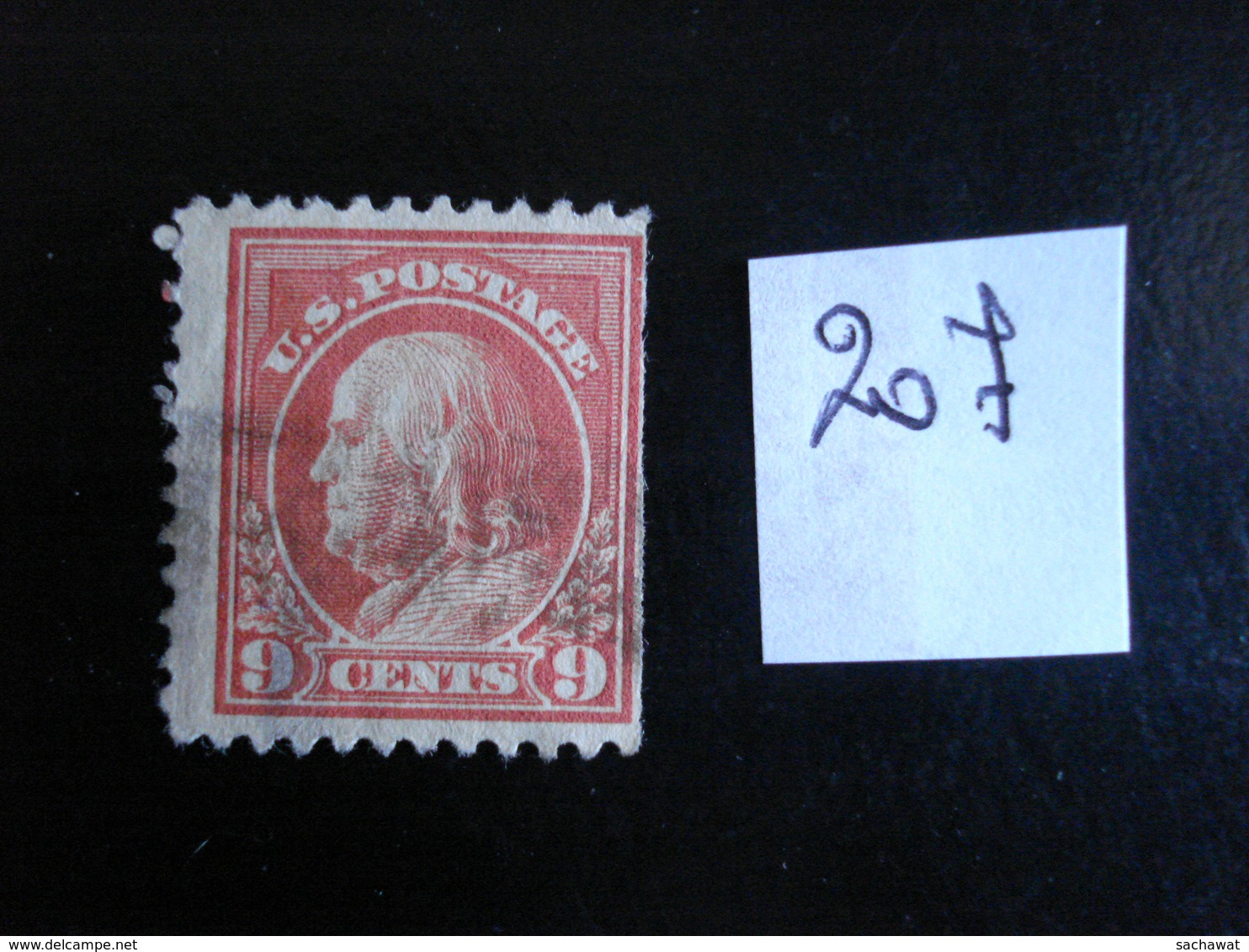 USA 1916-19 - B. Franklin 9c Rouge - Y.T. 207 - Oblitéré - Used - Gestempeld - Used Stamps