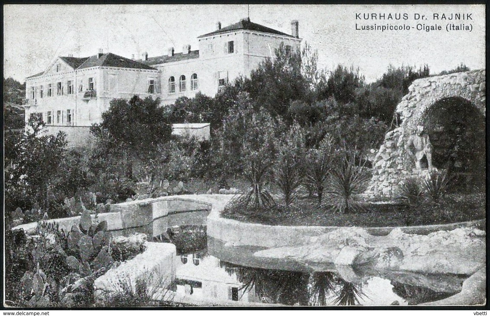 Croatia / Hrvatska:  Lussinpiccolo-Cigale (Mali Lošinj), Kurhaus Dr. Rajnik  1925 - Kroatien