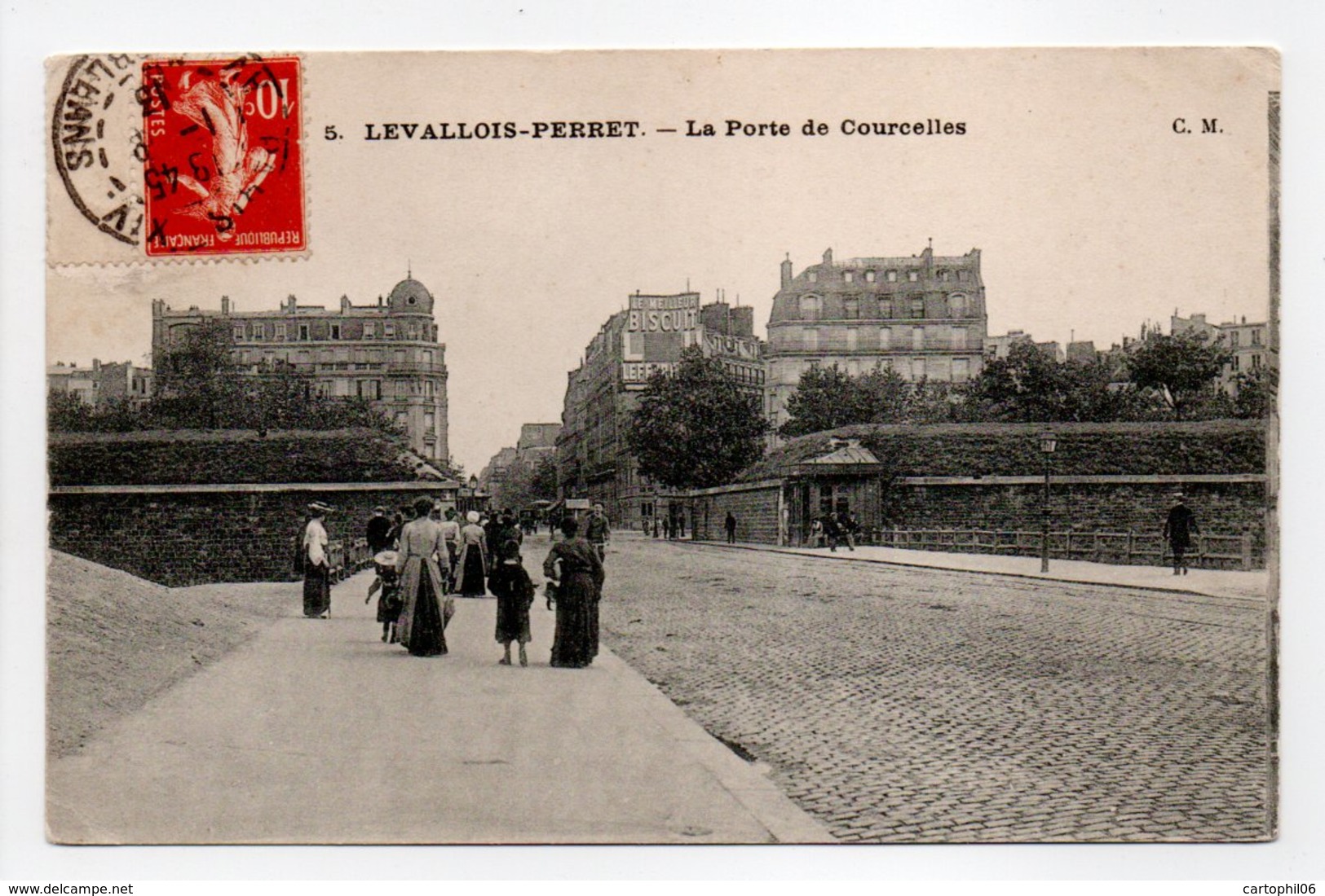 - CPA LEVALLOIS-PERRET (92) - La Porte De Courcelles 1913 (avec Personnages) - Edition C. M. N° 5 - - Levallois Perret