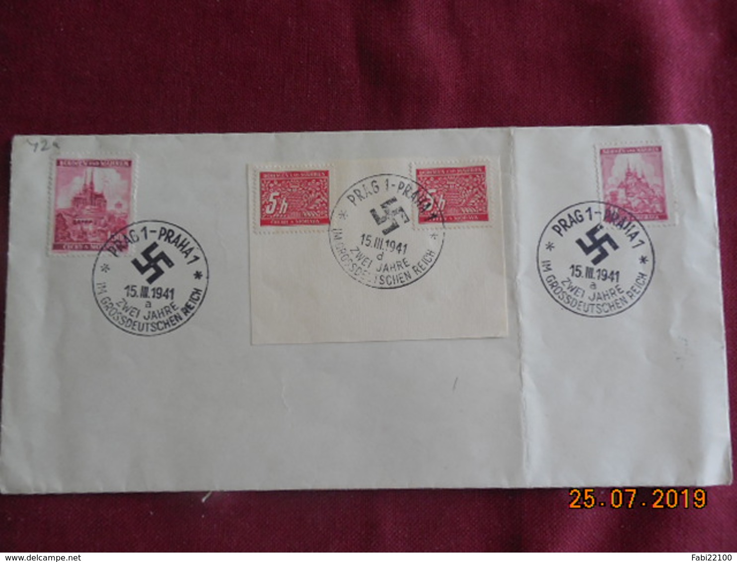 Enveloppe Support Avec Cachet De Prague De 1941 - Lettres & Documents