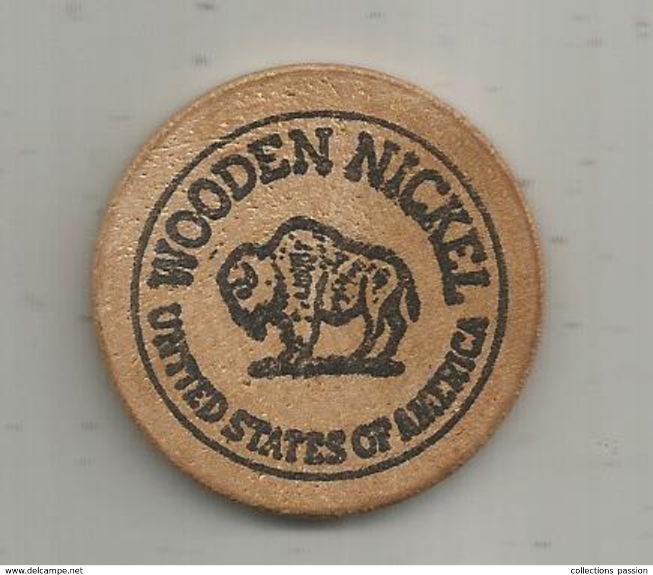 Jeton , Bois , WOODEN NICKEL , United States Of America ,museum Of Magio , MARSHALL ,Mich. - Professionali/Di Società