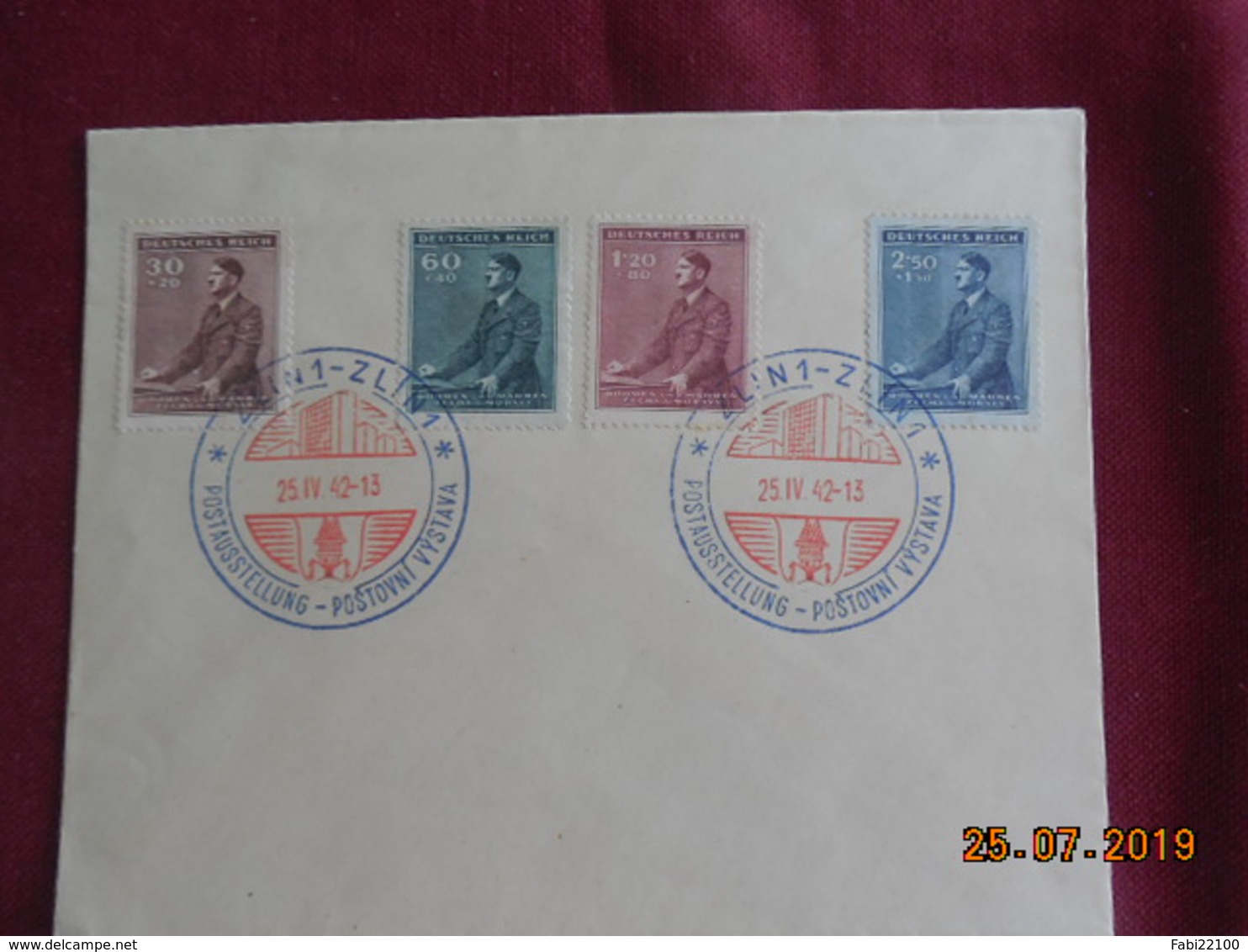 Enveloppe FDC Avec Cachet De Zlin 1 De 1942 - Lettres & Documents