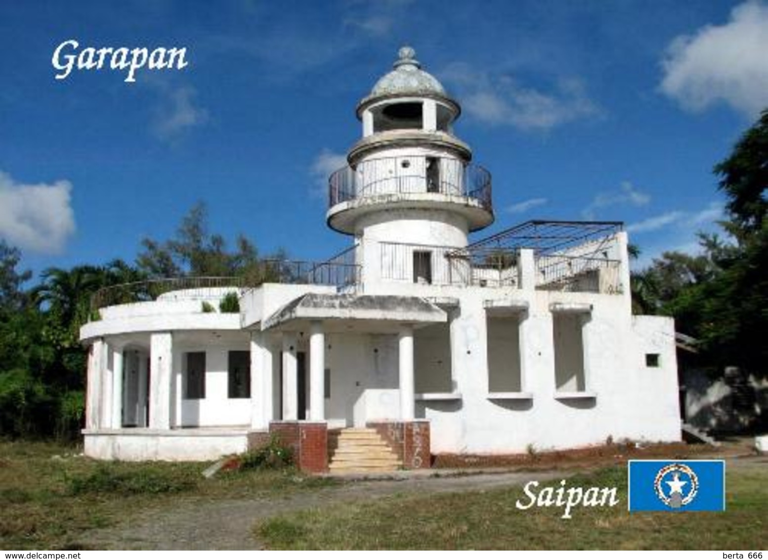 Northern Mariana Islands Saipan Garapan Japanese Lighthouse New Postcard - Isole Marianne