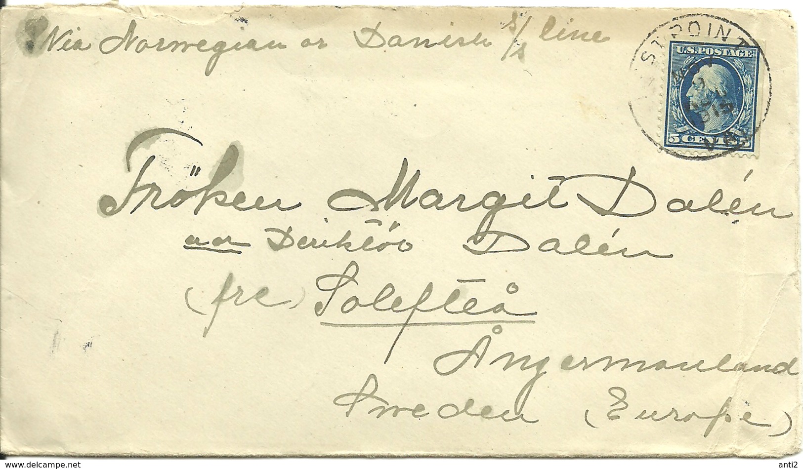 USA 1915 Cover Cancelled Westpoint - Lettres & Documents