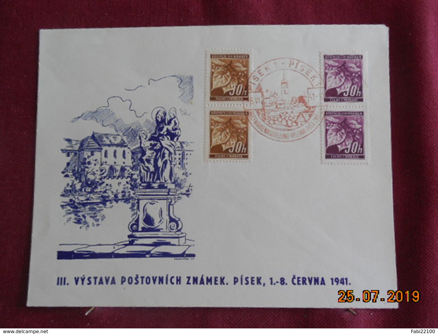 Lettre FDC De 1941 De Pisek - Lettres & Documents