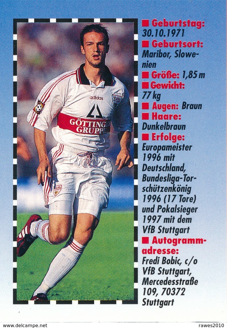 BRD Fredi Bobic VfB Stuttgart Fussball - Sammelbild Aus Den 90-ziger Jahren - Sport