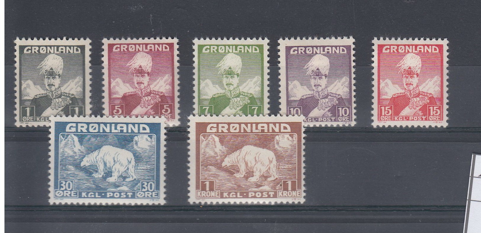 Grönland Michel Cat.No . Vlh/** 1/7 - Unused Stamps