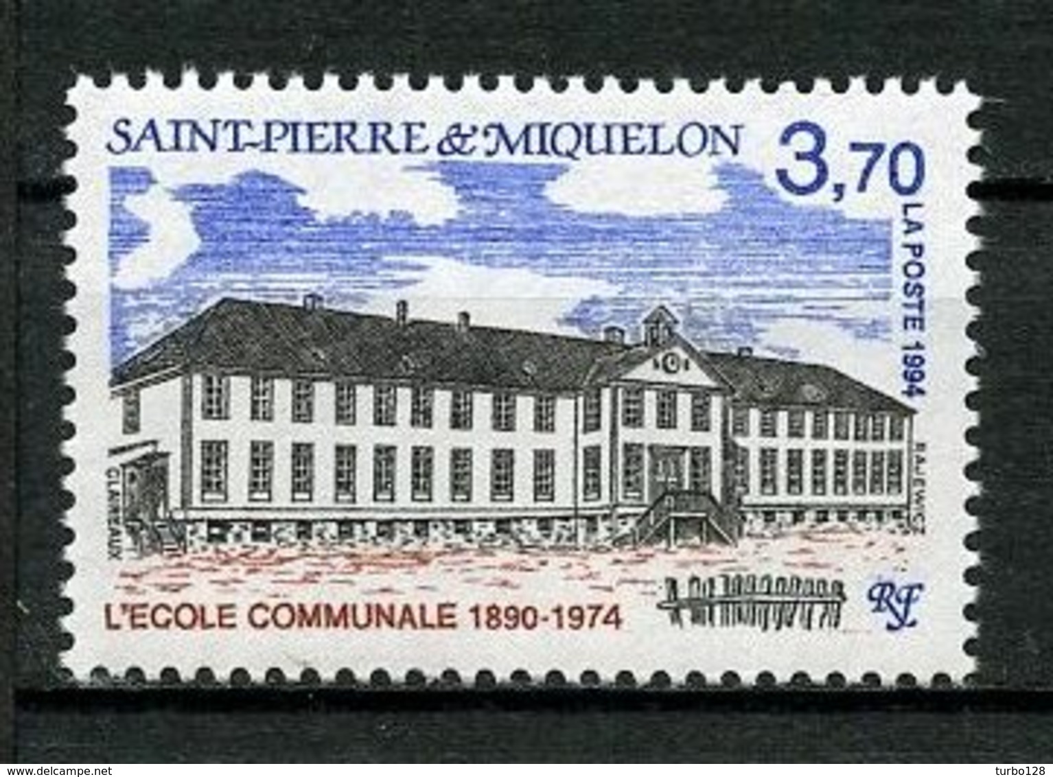 SPM MIQUELON 1994 N° 607 ** Neuf MNH Superbe C 1.70 € Ecole Communale School Bâtiments Publics - Unused Stamps