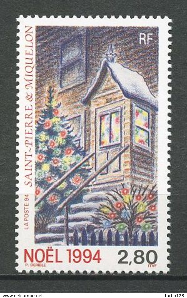 SPM MIQUELON 1994 N° 608 ** Neuf MNH Superbe C 1.70 €  Noël Christmas Sapin Maison Décor De Fêtes - Unused Stamps