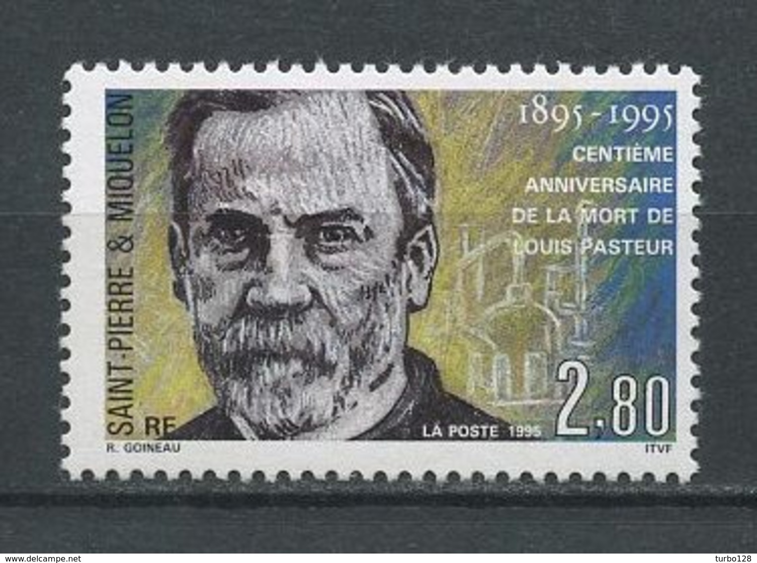 SPM MIQUELON 1995  N° 609 ** Neuf MNH  Superbe C 1.60 €  Louis Pasteur Médecine Medicine Cornues Et éprouvettes - Unused Stamps