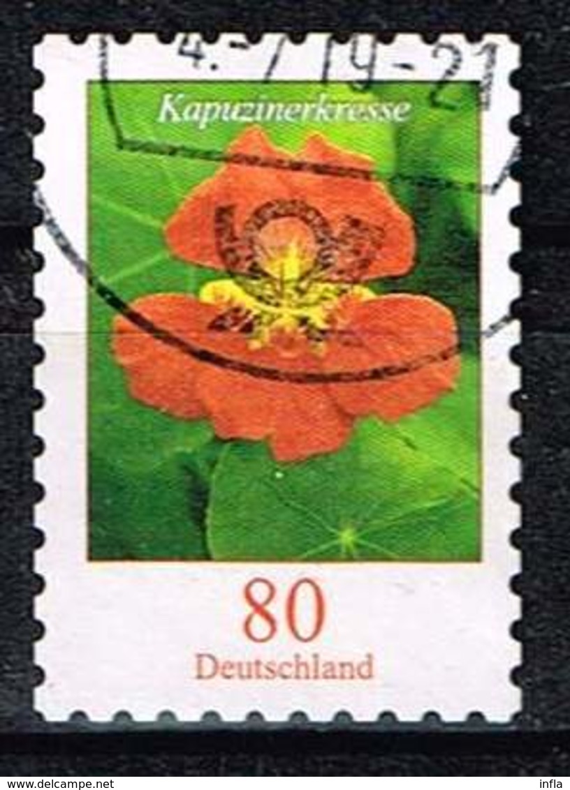 Bund 2019,Michel# 3482 O Blumen: Kapuzinerkresse Selbstklebend - Used Stamps