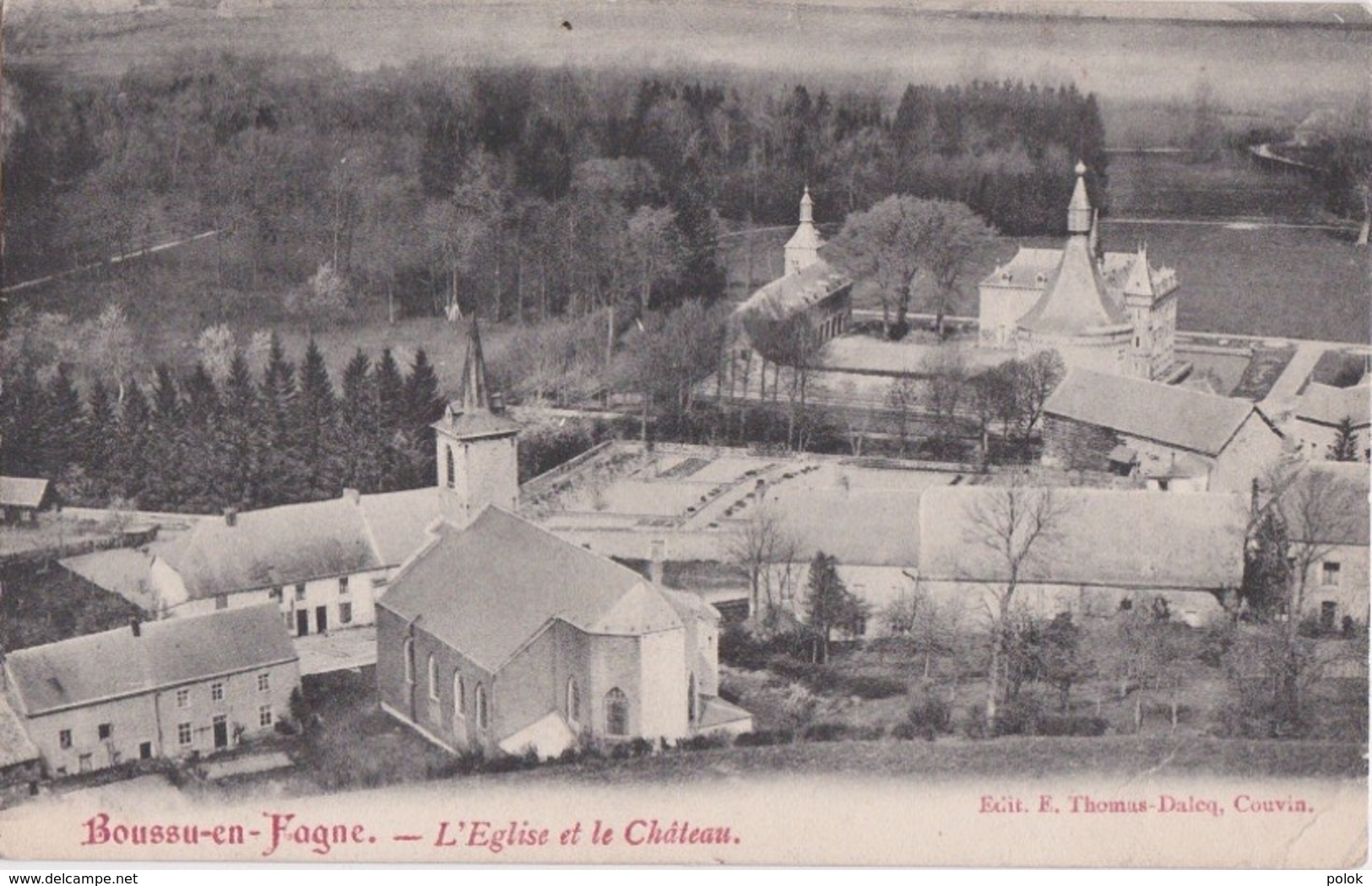 Bu - Cpa Belgique - Boussu En Fagne - L'Eglise Et Le Château - Boussu