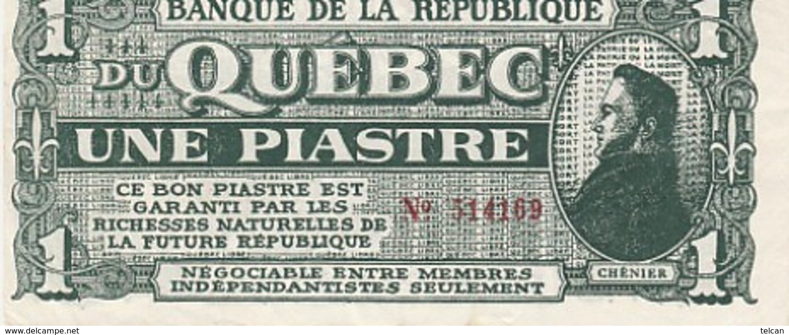 MONNAIE DE LA REPUBLIQUE DU QUEBEC LIBRE - Kanada