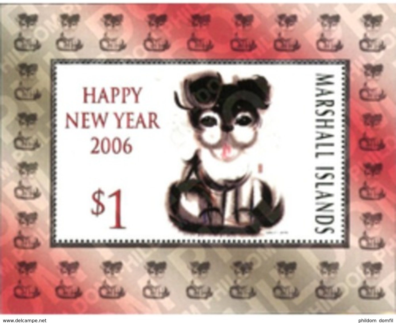 Ref. 192043 * MNH * - MARSHALL Islands. 2006. NEW CHINESE YEAR OF THE DOG . NUEVO AÑO CHINO DEL PERRO - Marshall