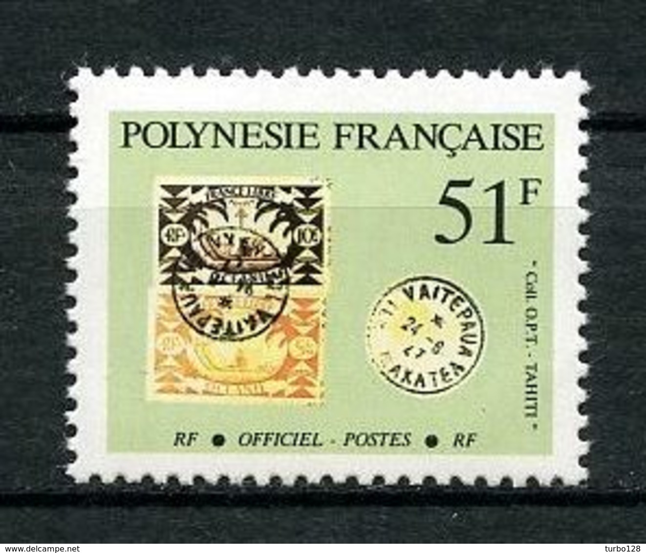 POLYNESIE 1994 Service N° 26 ** Neuf  MNH Superbe C 2,70 € Cachet Timbre Sur Timbre - Dienstzegels