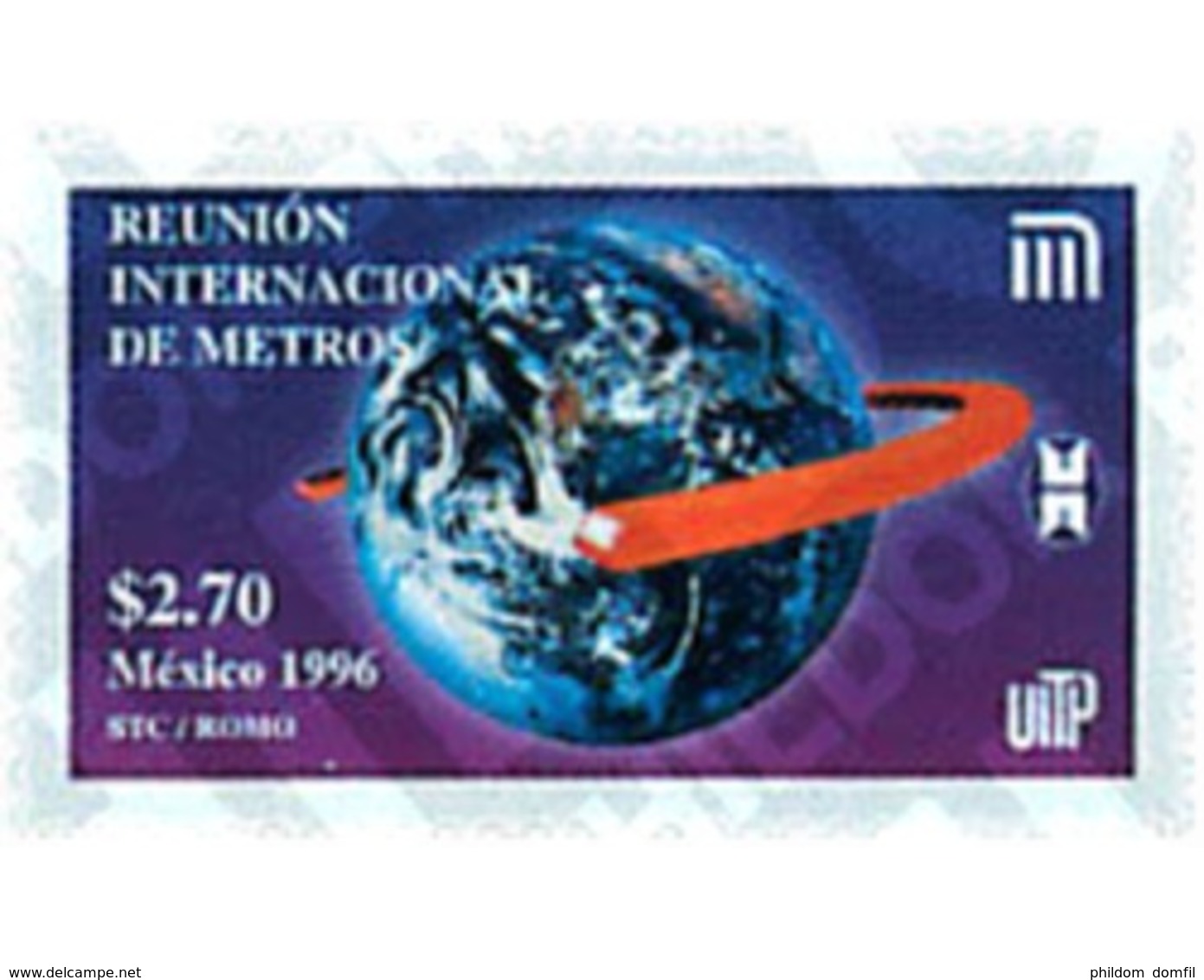 Ref. 75224 * MNH * - MEXICO. 1996. INTERNATIONAL UNDERGROUND  MEETING . REUNION INTERNACIONAL SOBRE METROS - Treni