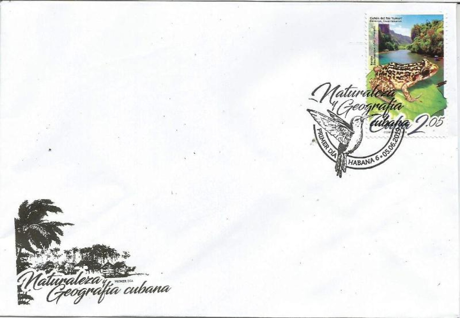 Cuba 2019 Nature And Geography. Birds, Lizard And Frog 3v FDC's - Geografía
