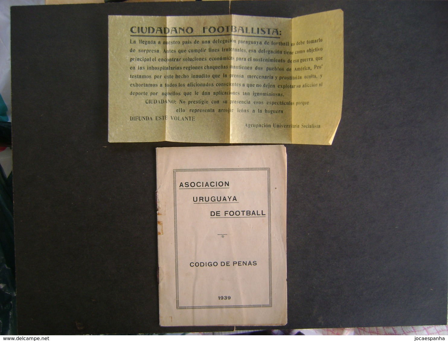 URUGUAY - RARE DOCUMENT OF 12 PAGES OF THE "FOOTBALL ASOCIACION URUGUAYA" FEATHER CODE, 1939 IN THE STATE - Andere & Zonder Classificatie