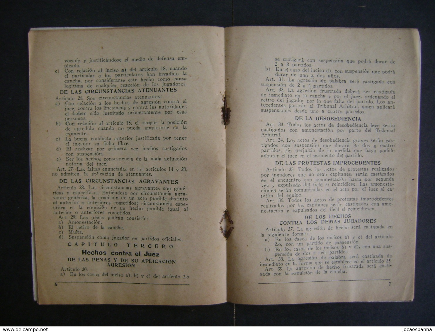 URUGUAY - RARE DOCUMENT OF 12 PAGES OF THE "FOOTBALL ASOCIACION URUGUAYA" FEATHER CODE, 1939 IN THE STATE - Andere & Zonder Classificatie