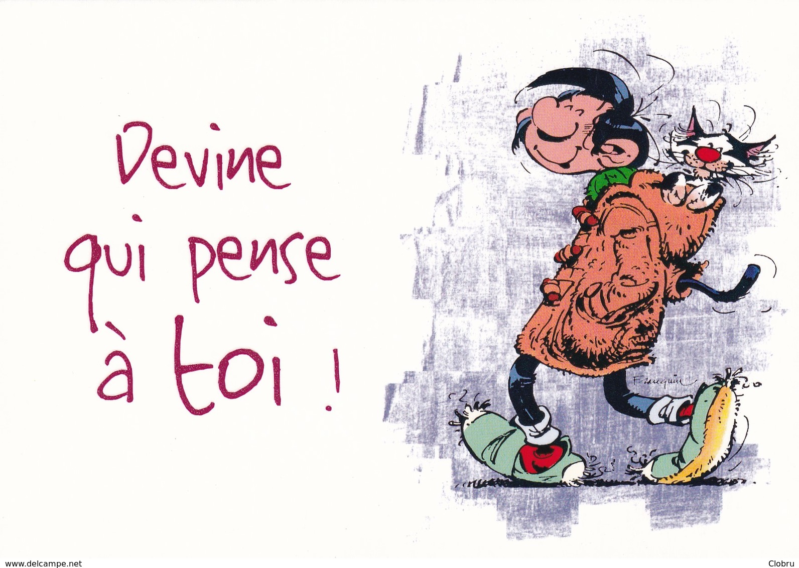 1754 Gaston Lagaffe Par Franquin (1999), Devine Qui Pense à Toi ! - Bandes Dessinées