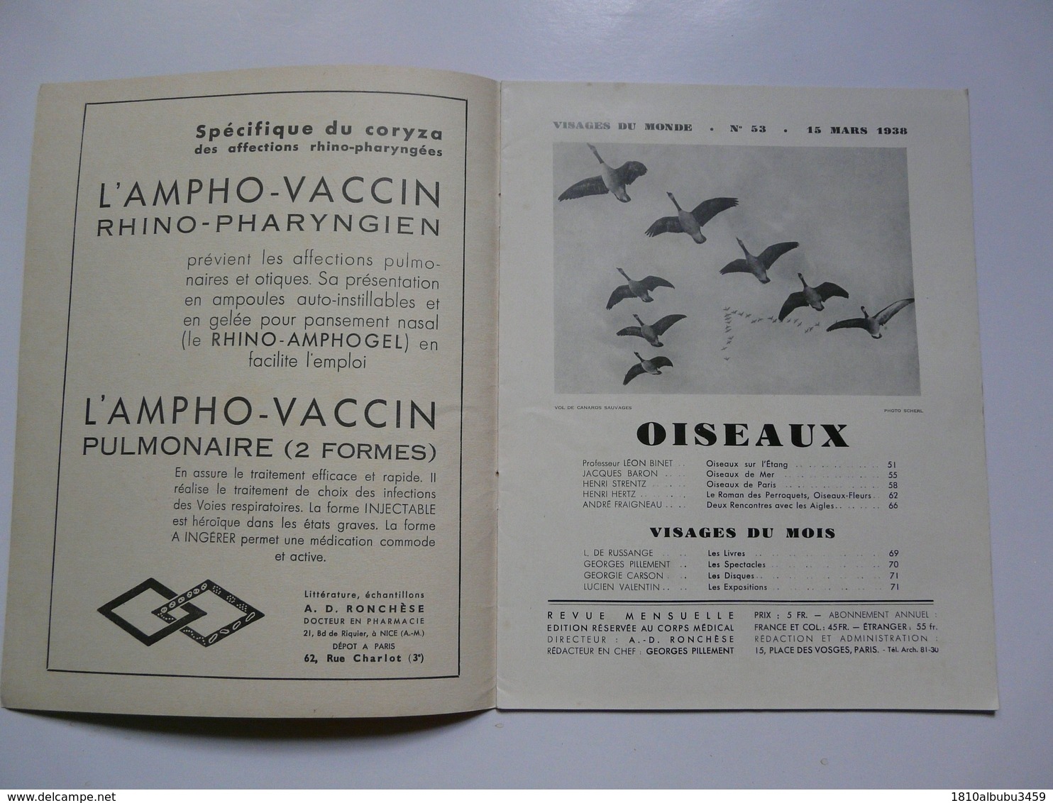 REVUE MENSUELLE N°53 - VISAGES DU MONDE  - Edition Réservée Au Corps Médical - 1900 - 1949