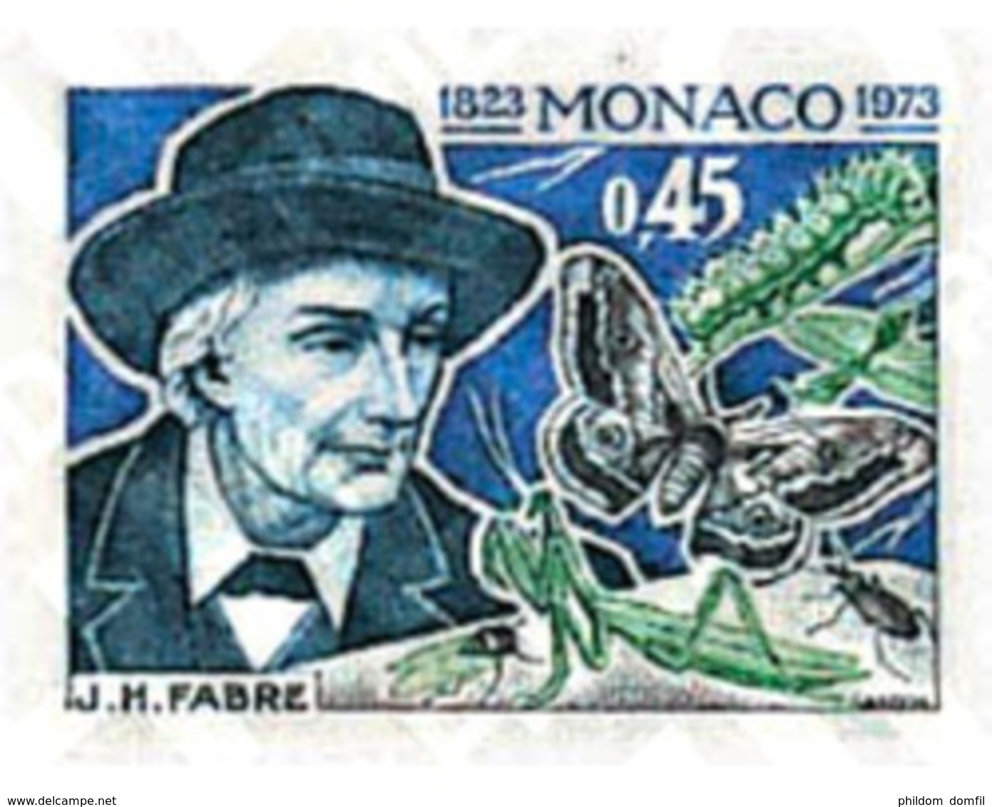 Ref. 78115 * MNH * - MONACO. 1973. 150th ANNIVERSARY OF THE BIRTH OF JEAN HENRI FABRE . 150 ANIVERSARIO DEL NACIMIENTO D - Otros & Sin Clasificación