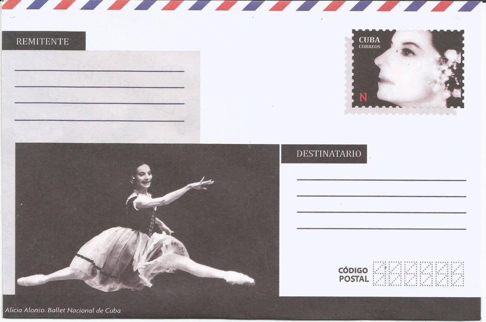 Cuba 2018 Postal Stationary Envelopes National Service, Alicia Alonso, Ballet N7 NEW - Baile