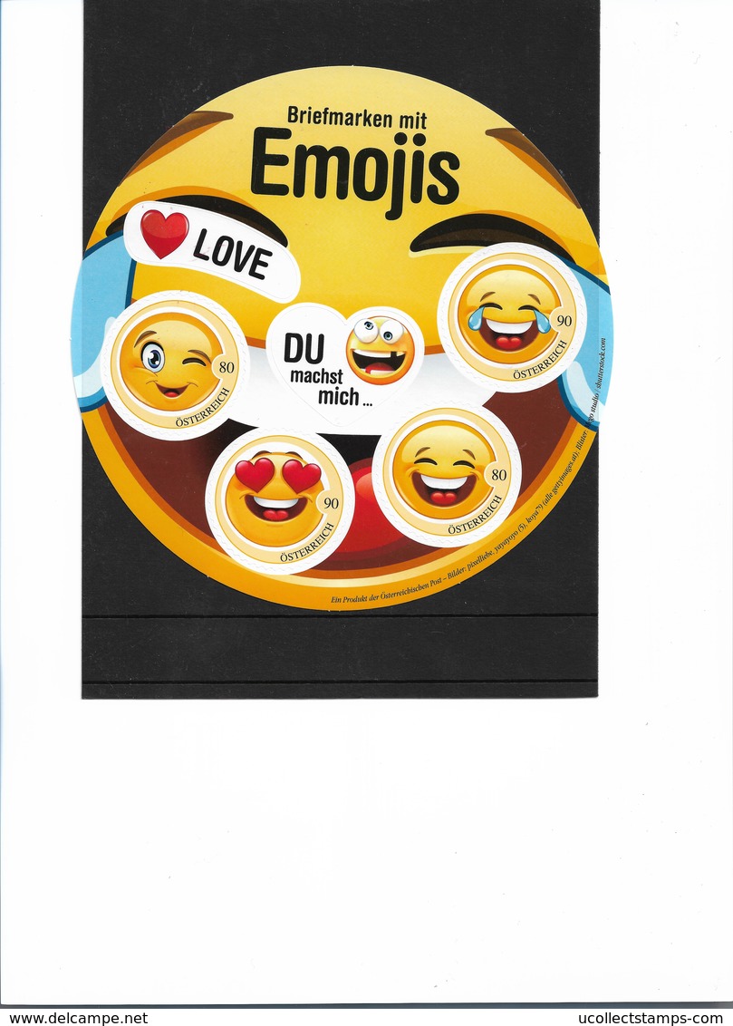 Oostenrijk Austria 2019  Emojis  Roundshaped M/s     Postfris/mnh/neuf - Andere & Zonder Classificatie