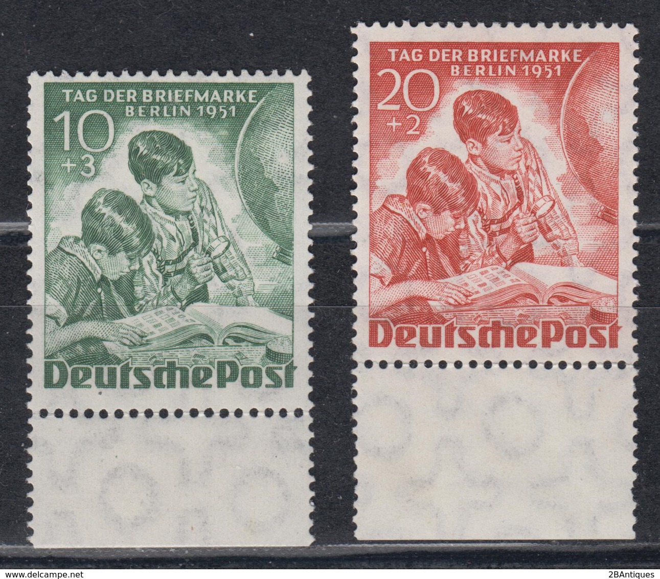 BERLIN 1951 - Michel Nr. 80-81 Postfrisch MNH** Mit Bogenrand - Nuovi