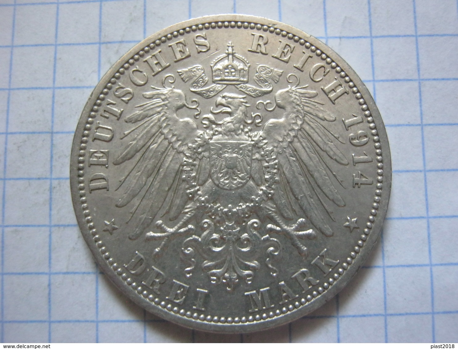 Prussia 3 Mark 1914 - 2, 3 & 5 Mark Silver