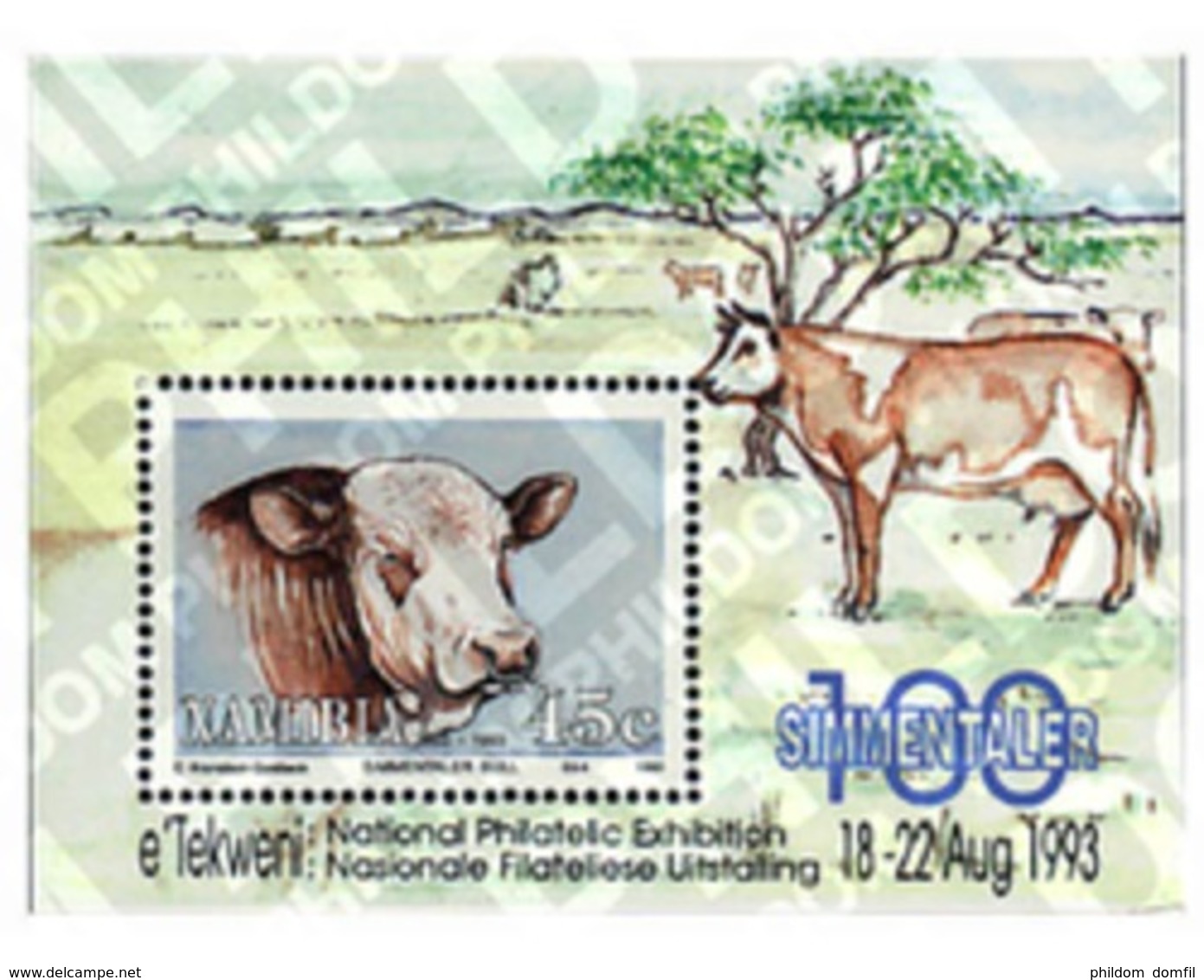 Ref. 54642 * MNH * - NAMIBIA. 1993. CENTENARIO DE LA IMPORTACION DE BUEYES ORIGEN EURO - Altri & Non Classificati