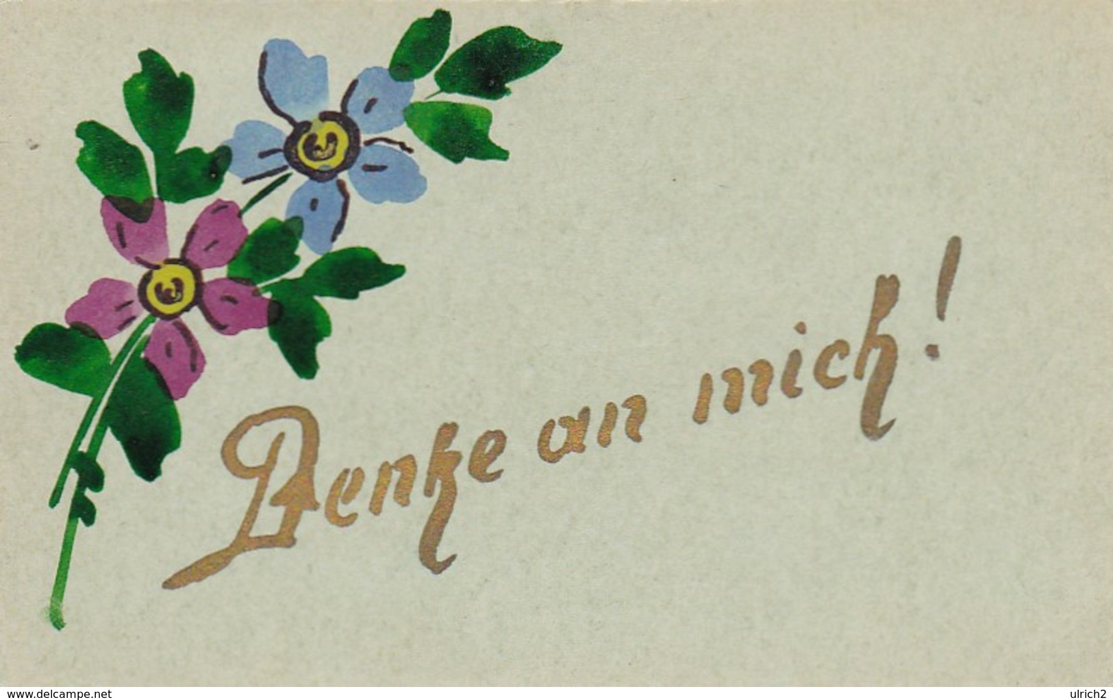 AK Denke An Mich! - Blumen - Orig. Aquarell - 1941  (42610) - Blumen