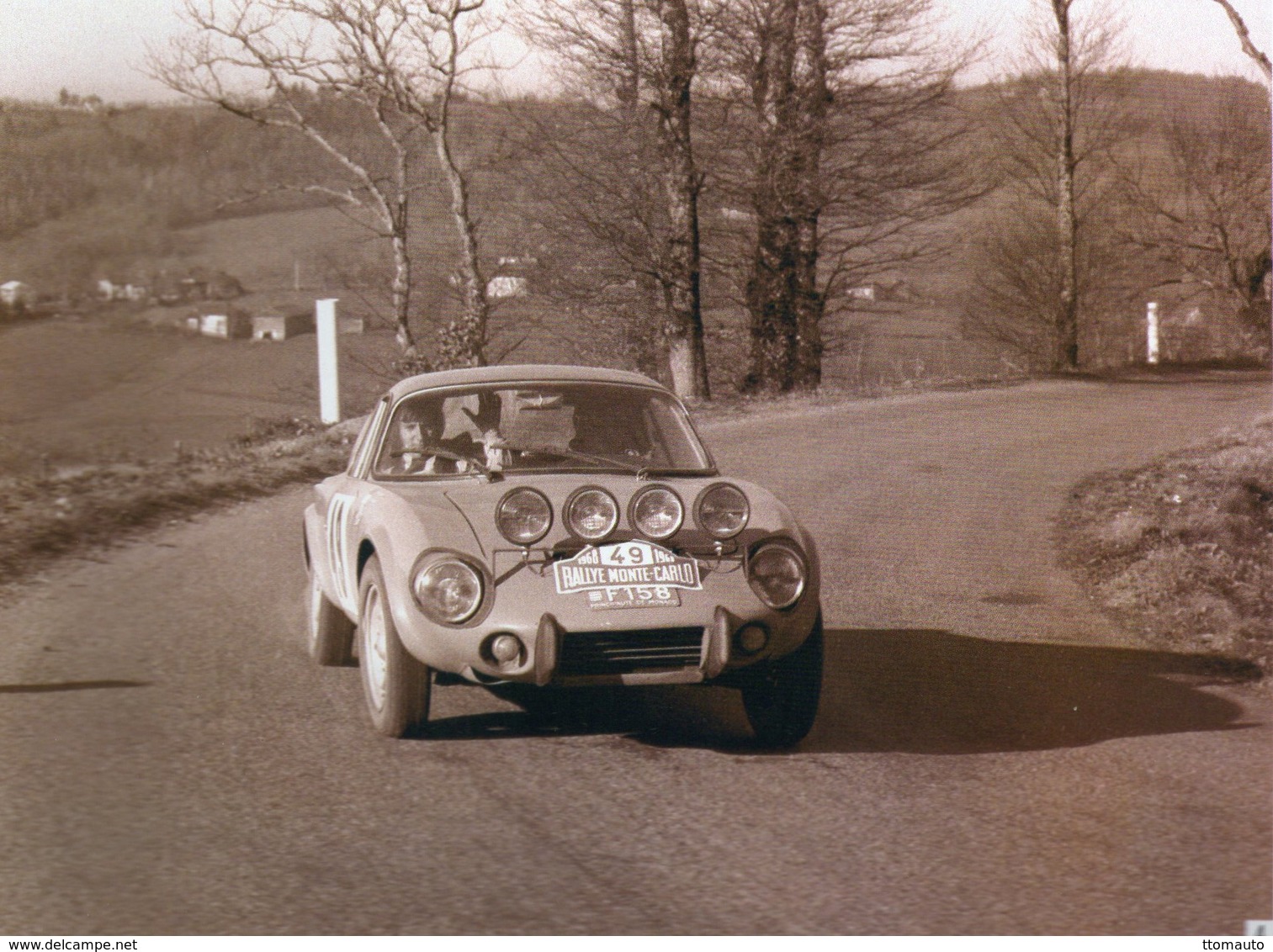 Matra Djet V  -  Rallye Monte-Carlo 1968  -  Pilotes: Richard Cavassuto/Yves Le Gravererd  -  PHOTO (15x10cms) - Rallyes