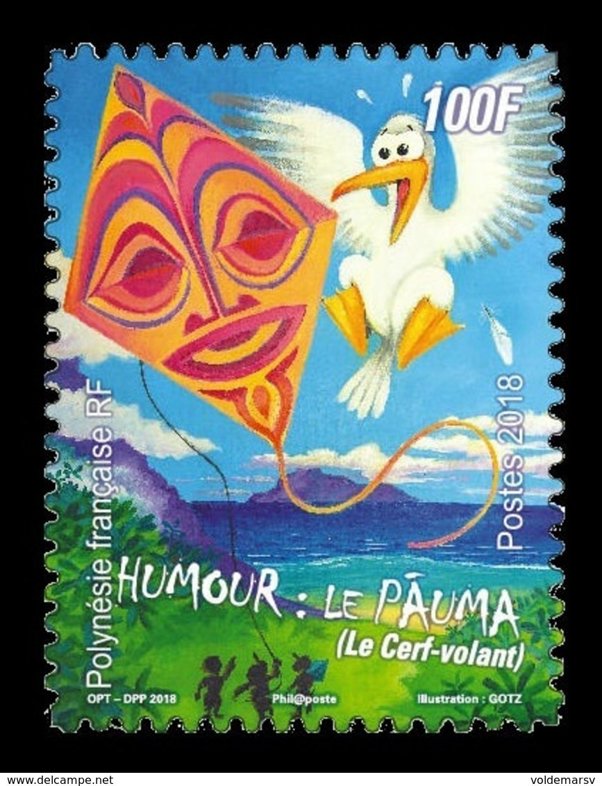 French Polynesia 2018 Mih. 1378 Humor. The Kite. Bird MNH ** - Unused Stamps