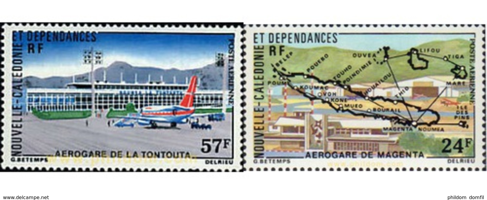 Ref. 45410 * MNH * - NEW CALEDONIA. 1977. AIRPORTS . AEROPUERTOS - Nuevos