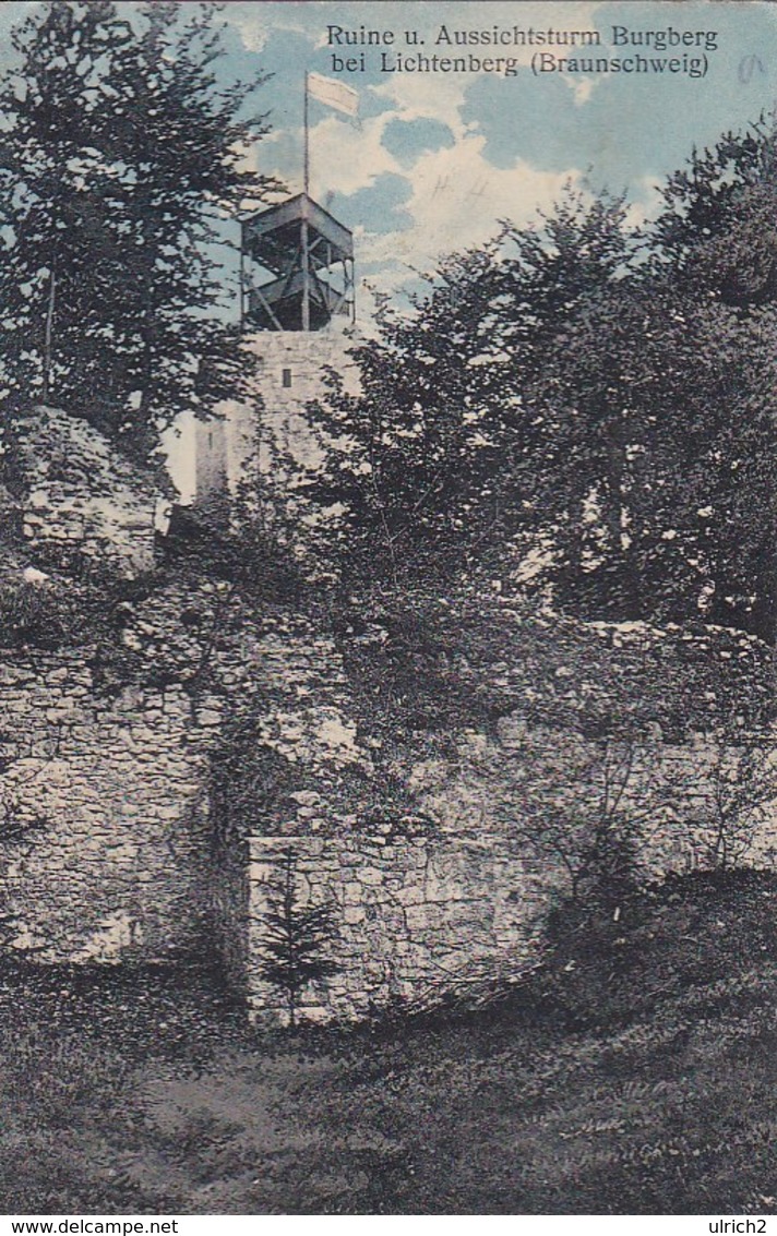 AK Ruine U. Aussichtsturm Burgberg Bei Lichtenberg - Braunschweig - Ca. 1910/20 (42619) - Salzgitter