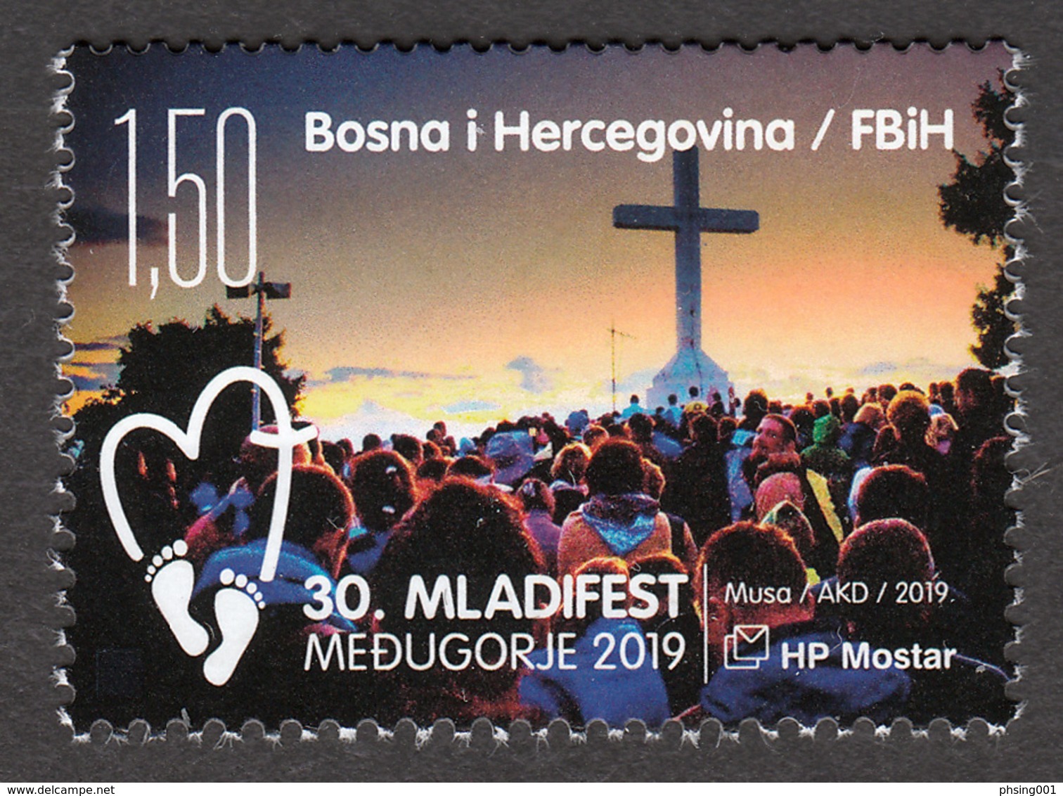 Bosnia Croatia 2019 International Youth Fest Medjugorje Religion Christianity MNH - Bosnie-Herzegovine