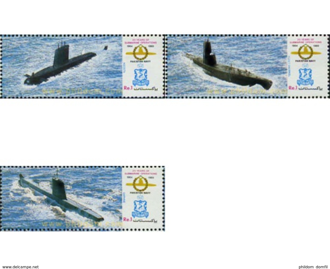 Ref. 368237 * MNH * - PAKISTAN. 1989. 25 ANIVERSARIO DE OPERACIONES SUBMARINAS - Submarines