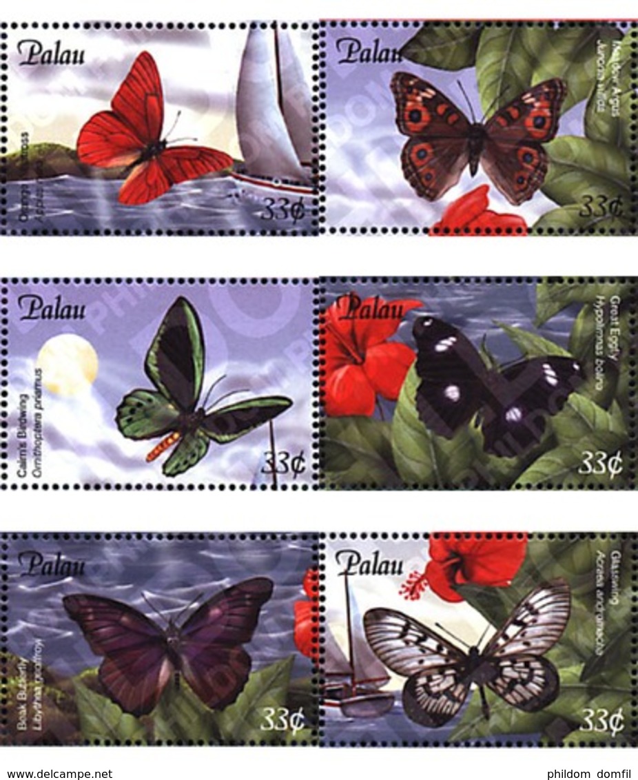 Ref. 349866 * MNH * - PALAU. 2000. BUTTERFLIES . MARIPOSAS - Palau